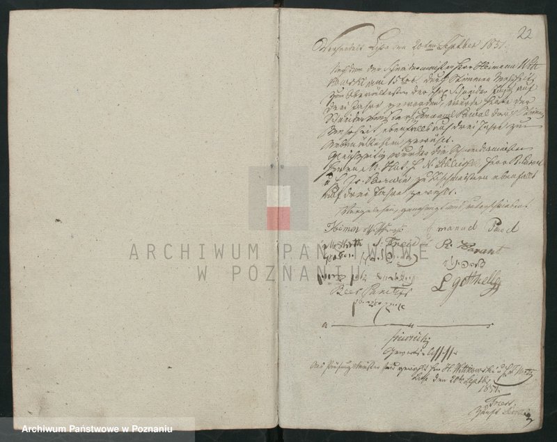 image.from.unit.number "[Protokolarz cechu krawców w Lesznie]. Wpisy uczniów, wyzwolin, rejestry dochodów i rozchodów"