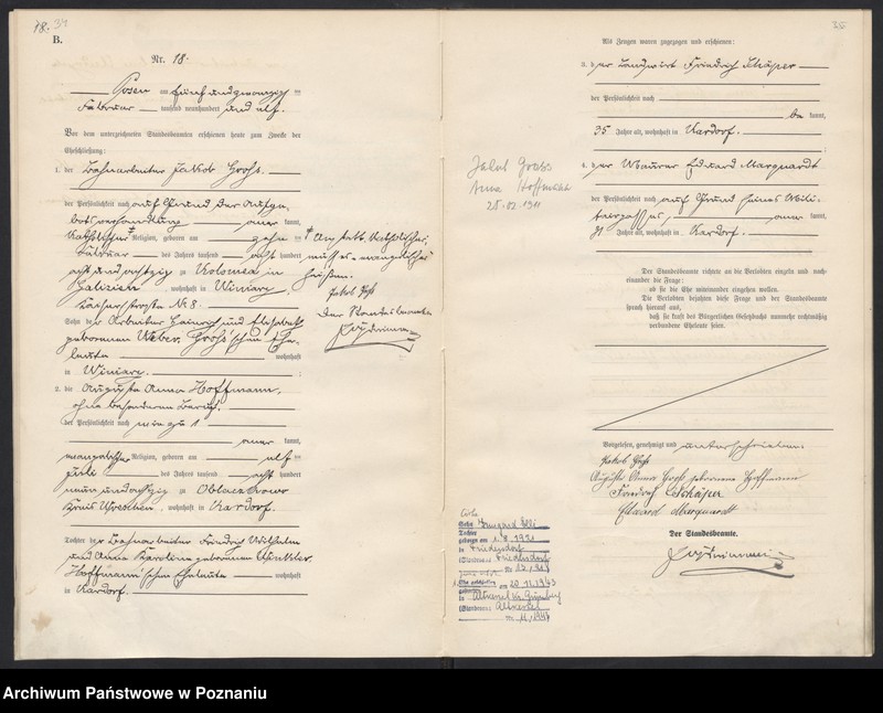 Obraz 20 z jednostki "Księga miejscowa małżeństw [Rejestr główny małżeństw]"