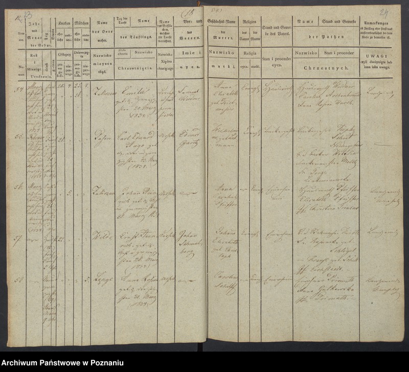 Obraz 15 z jednostki "[Akta urodzeń i chrztów, zgonów i pogrzebów, zapowiedzi i ślubów]"