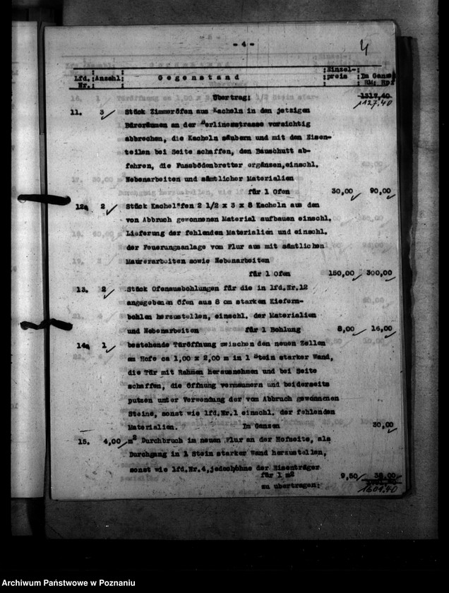 Obraz 8 z jednostki "Umbau. Polizeigefängnis Posen und Fort Radziwill"