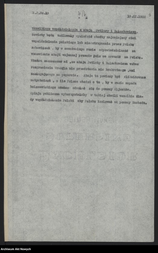 image.from.unit.number "Raporty polityczne Poselstwa Polskiego w Londynie nr 61-66,68, przesłane przez J. Ciechanowskiego"
