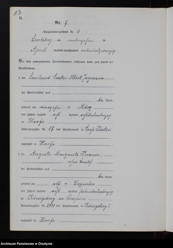 image.from.unit.number "Heiraths-Neben-Register Nr 1 - 18 [ Księga małżeństw - wtóropis ]"