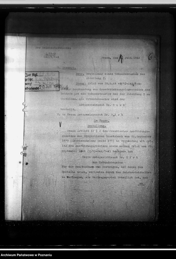 Obraz 10 z jednostki "Bestellung von Urkundenbeamten"