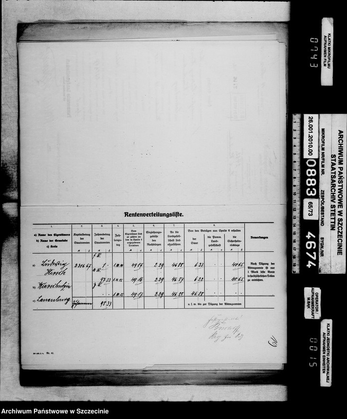 image.from.unit.number "Besitzfestigung des Grundstücks des Stellmachers Ludwig Hirsch in Wierschutzin Kreis Lauenburg"