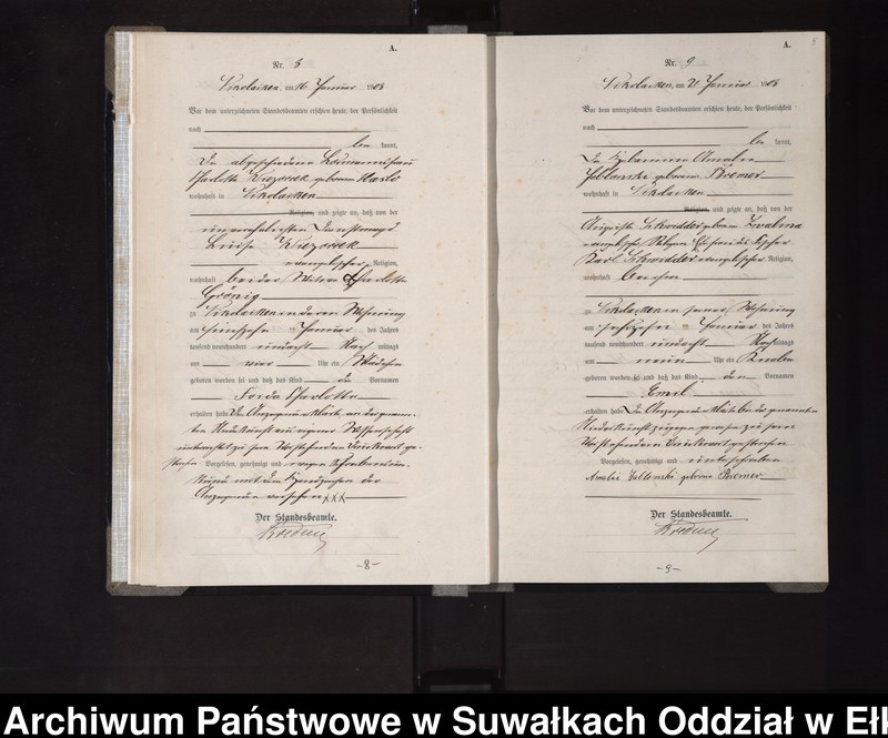 image.from.unit.number "Geburts-Haupt-Register des Königlichen Preussischen Standes-Amtes Nikolaiken Kreis Sensburg"