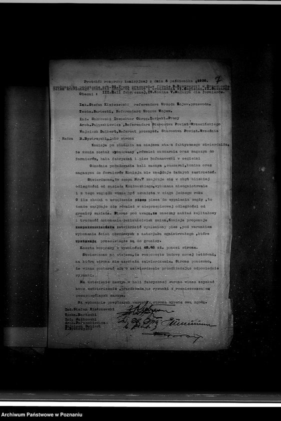 Obraz 11 z jednostki "Zatwierdzenie zakładu przemysłowego /Budowa magazynu/ fabryki drzewa/ / Bystrzyckiego w Orzechowie Zjednoczone Fabryki Przeróbki Drzewa"