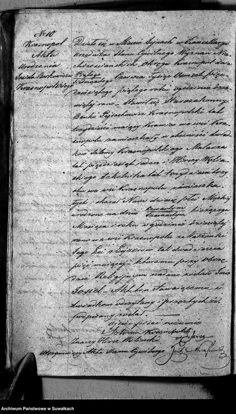 image.from.unit.number "Duplikat Akt Urodzonych, Zaślubionych i Umarłych Urzędnika Stanu Cywilnego Okręgu Krasnopol za rok 1855."