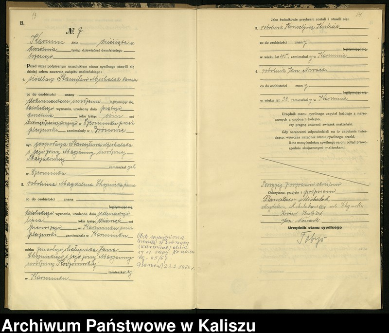 Obraz 10 z jednostki "[Księga małżeństw]"