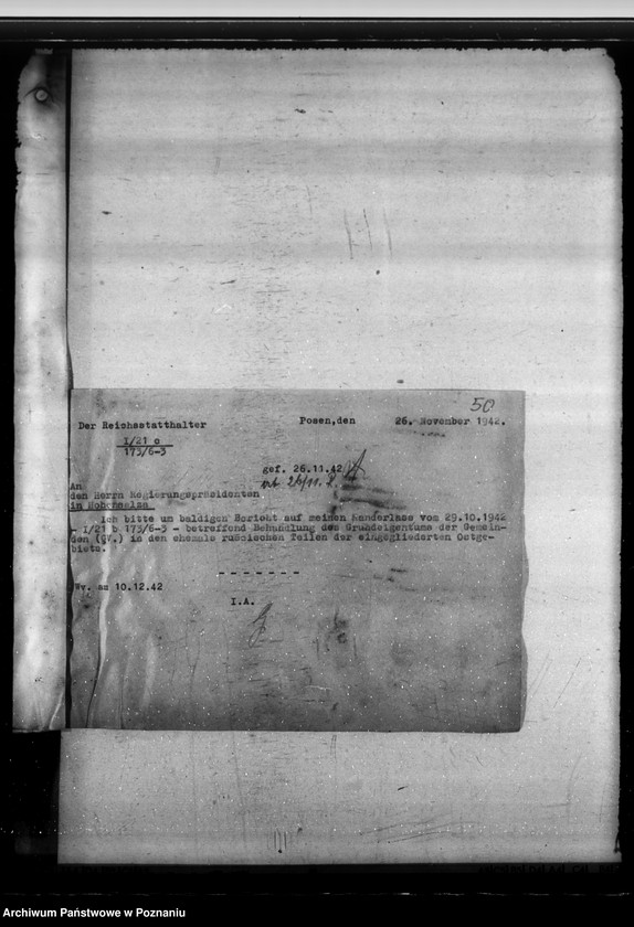 Obraz 16 z jednostki "Erwerb der beschlagnahmten Grundstücke und Gebäude"