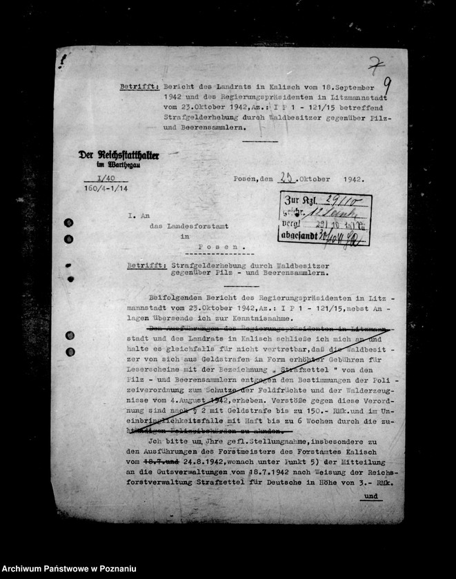 Obraz 15 z jednostki "Polizeiverordnung zum Schutze der Feldfrüchte und der Walderzeugnisse"