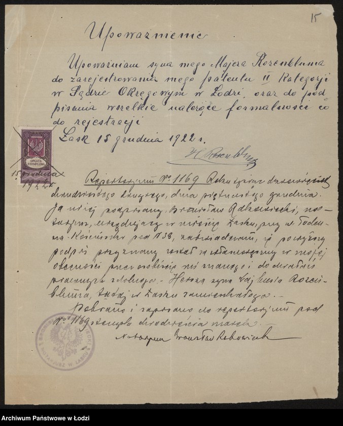 Obraz 17 z jednostki "Hersz Rozenblum- handel win i wódek"