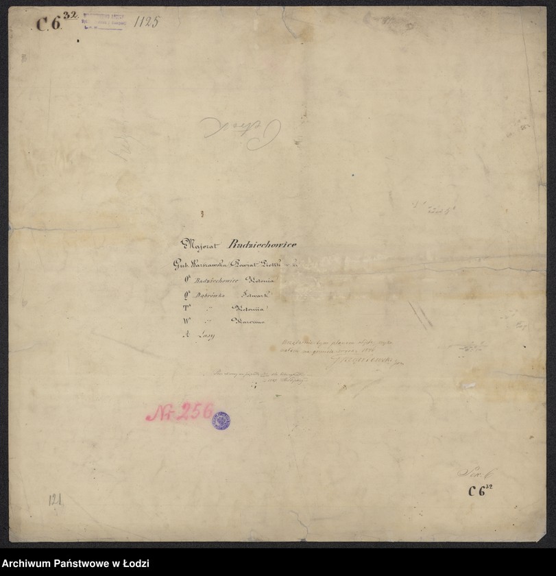 Obraz 14 z jednostki "Pieroworys Urządzenia Majoratu Radziechowice składający się z folwarków Radziechowice i Dąbrówka, Kolonii Radziechowice Brodowe i Dąbrowka, osady Czerkowizna, młyna Klekot oraz lasów przyległych ..."