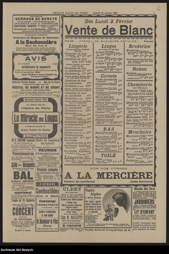 Obraz 8 z jednostki "Municiapalité de Vevey; Załączniki: a) zaproszenia; b) wycinek prasowy; c) 2 fotografie Bulwaru I. J. Paderewskiego; L.19 (odpowiedzi - rękopisy)"