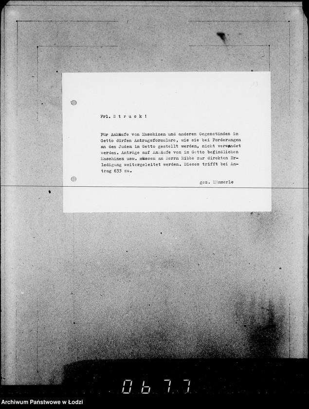 Obraz 17 z jednostki "Anordungen Getto V. von Biebow"