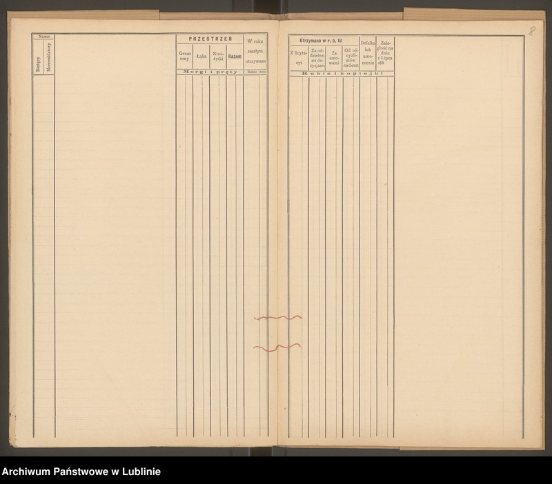 image.from.unit.number "Klucz Godziszewski. Egzakcjonarz pól i łąk w Okręgu Kraśnickim na rok 1887/88"