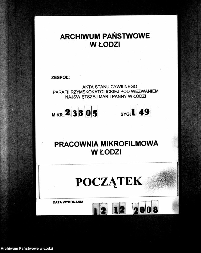 Obraz 1 z jednostki "Akta małżeństw"