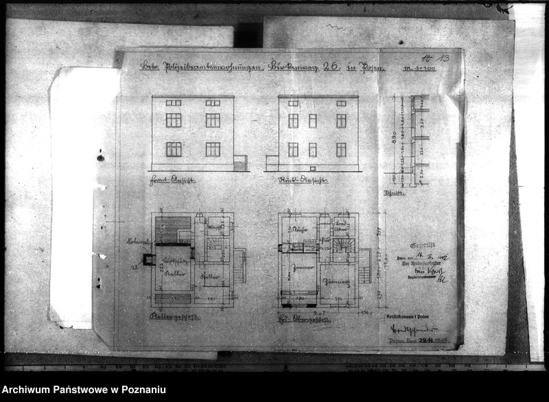 Obraz 17 z jednostki "Schaffung von Mietwohnungen für die Ordnungspolizei und Kriminalpolizei. Allgemein"