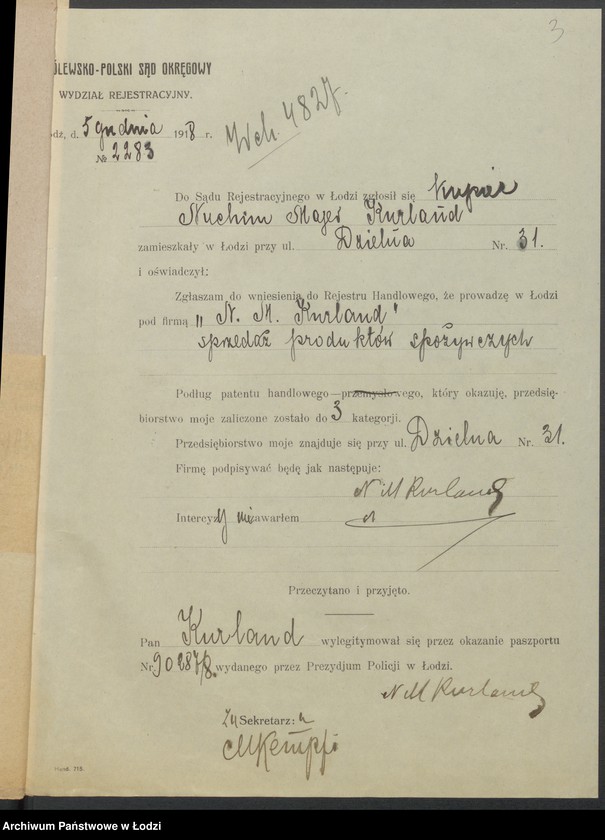 Obraz 5 z jednostki "Nuchim Majer Kurland- sprzedaż produktów spożywczych"