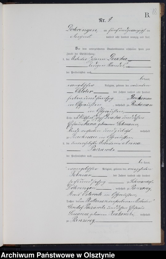 image.from.unit.number "Heiraths-Neben-Register Nr 1 - 22"