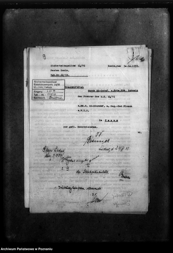 Obraz 14 z jednostki "Schriftwechsel aus verschiedenen Kreisen - w sprawie zmarłych miejscowych Niemców"