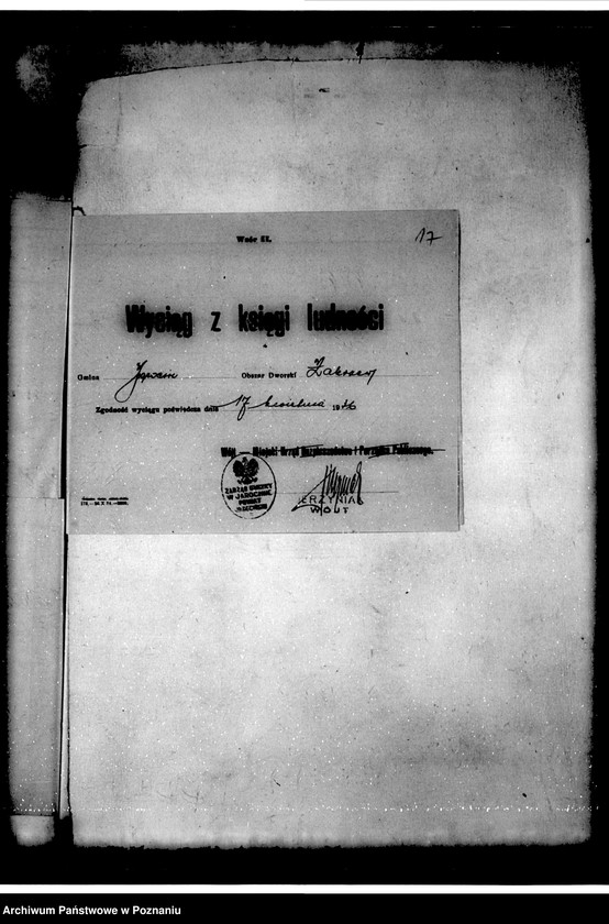 Obraz 20 z jednostki "Majątek Zakrzew powiatu jarocińskiego odprawy z art.. 44 ustawy o wykonaniu reformy rolnej"