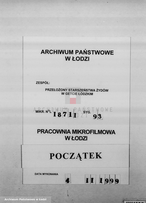 Obraz 1 z jednostki "Banken [Korespondencja PSŻ z GV i bankami niemieckimi w sprawie przekazów pieniężnych dla ludności getta]"
