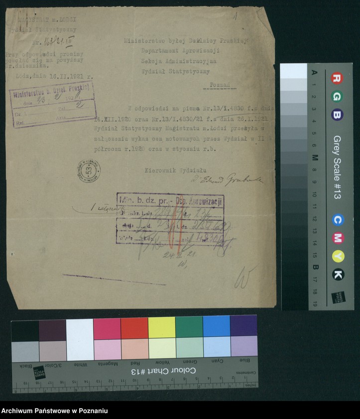 Obraz 3 z jednostki "[Wykazy cen ważniejszych artykułów spożywczych notowanych od 1 lipca 1920 roku do 31 stycznia 1921 w Łodzi]"