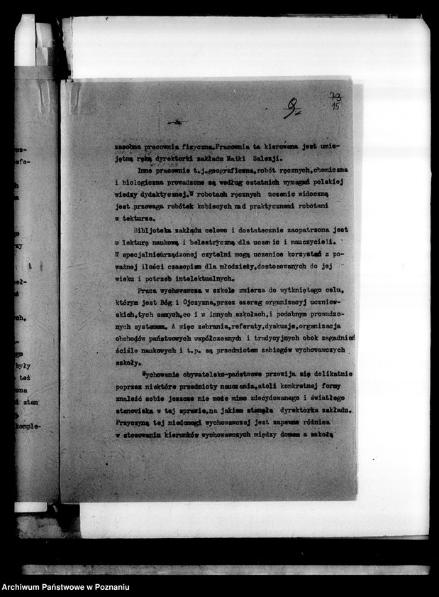 Obraz 19 z jednostki "Prywatne Gimnazjum Żeńskie SS. Urszulanek - Poznań [sprawozdanie z wizytacji i sprawy szkolne]"