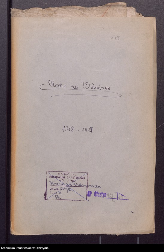 image.from.unit.number "Beläge zur 1812/1813 Jahres Kirchen Rechnung von Widminnen"