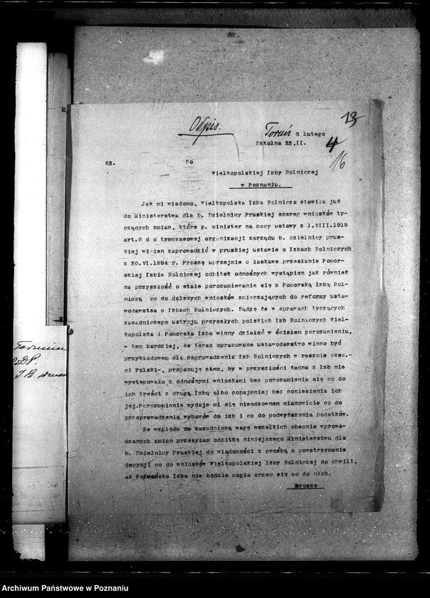 Obraz 20 z jednostki "Sprawy szczegółowo-administracyjne Pomorska Izba Rolnicza"