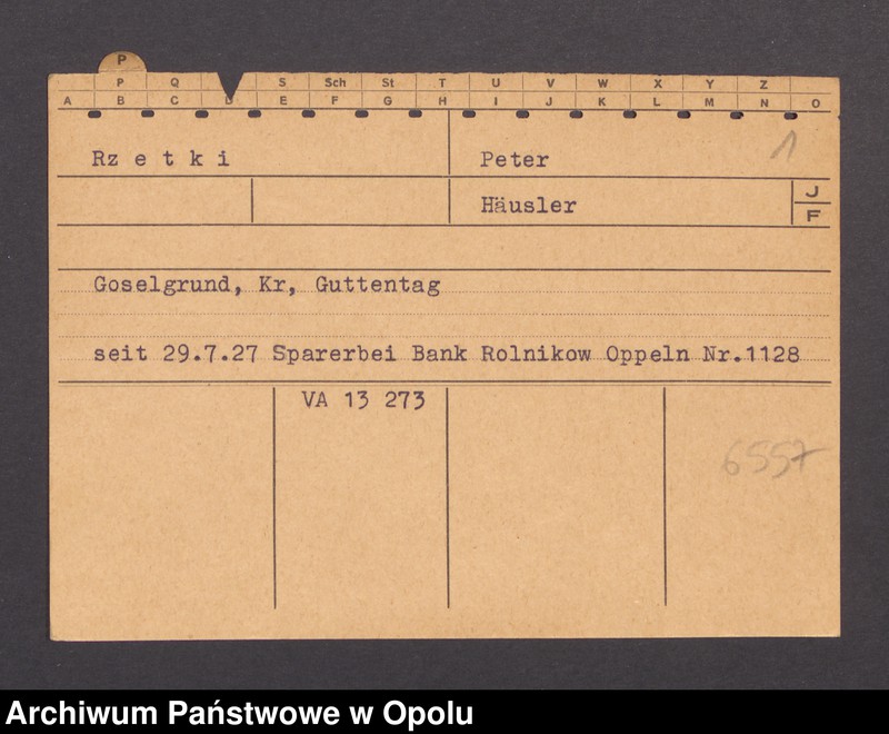 Obraz 3 z jednostki "[Rzetki Peter, zam. Goselgrund]"