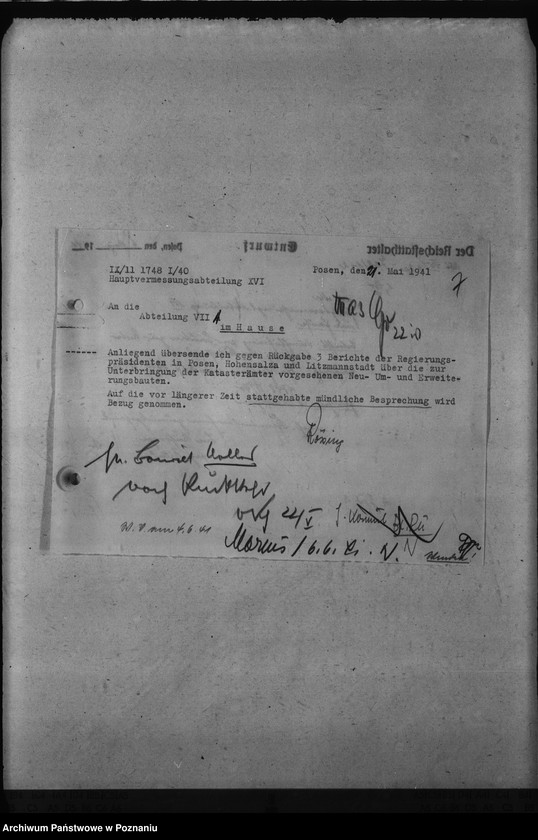 Obraz 11 z jednostki "Unterbringung der Katasterämter"