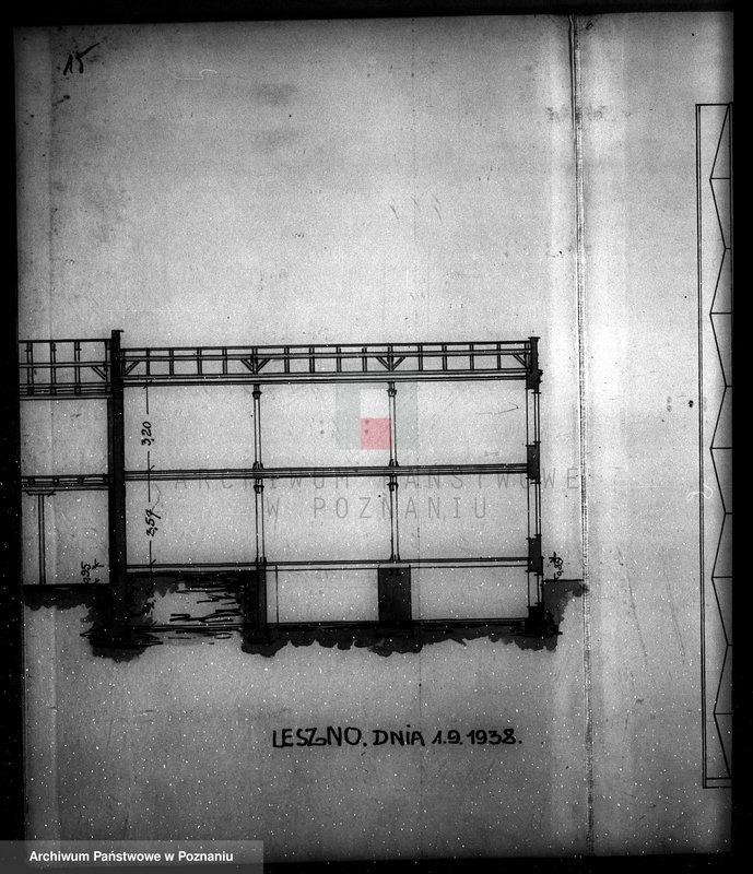 Obraz 19 z jednostki "Fabryka Cukierków "Kanold" S.A. w Lesznie, rysunki budowlane"