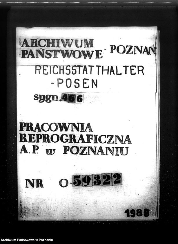Obraz 1 z jednostki "Anordnung und Erlasse über Wohnung und Mietpolitik im Reichsgau Wartheland"