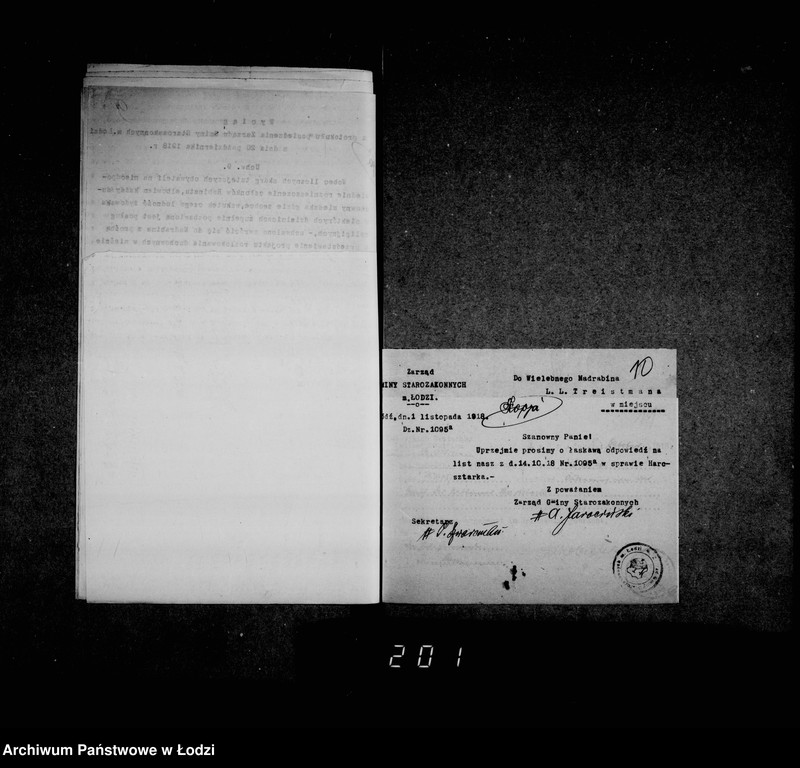 Obraz 13 z jednostki "Akta dotyczące nieetatowego duchownego H. Hercsztarka"