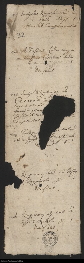 Obraz 19 z jednostki "Regestrum Simplicium Causarum Conseruatarum & Recentium Criminum Anni Dni 1644"
