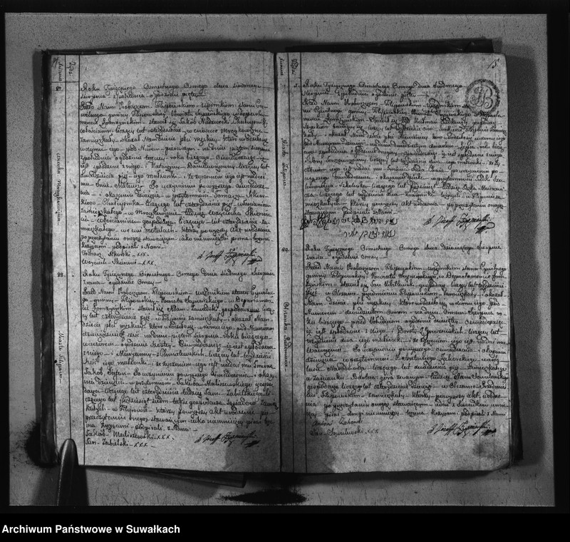 image.from.unit.number "Księgi Aktów Stanu Cywilnego Urodzonych Gminy i Parafij Filipowskiey Powiatu Seynenskiego Departamentu Łomżyńskiego od dnia pierwszego Maja Roku Tysięcznego Osiemsetnego Osmego do ostatniego dnia kwietnia Roku Tysięcznego osiemsetnego dziewiątego."