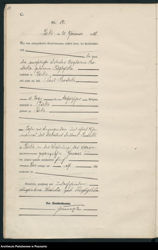 Obraz 17 z jednostki "Sterbe-Haupt-Register"