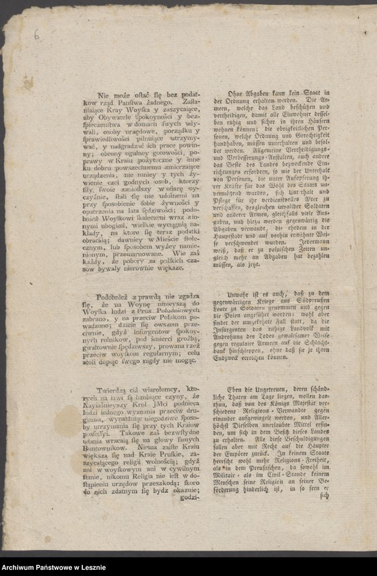 Obraz 9 z jednostki "[Zirkulare vom 6 September 1794 in Betreff der in Südpreussen ausgebrochenen Unruhen, Publikation derselben und Bericht]"
