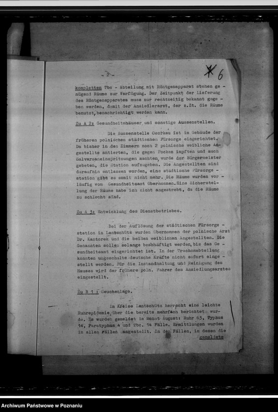 Obraz 10 z jednostki "Stand des Gesundheitswesens im Kreise Lentschütz (Łęczyca)"