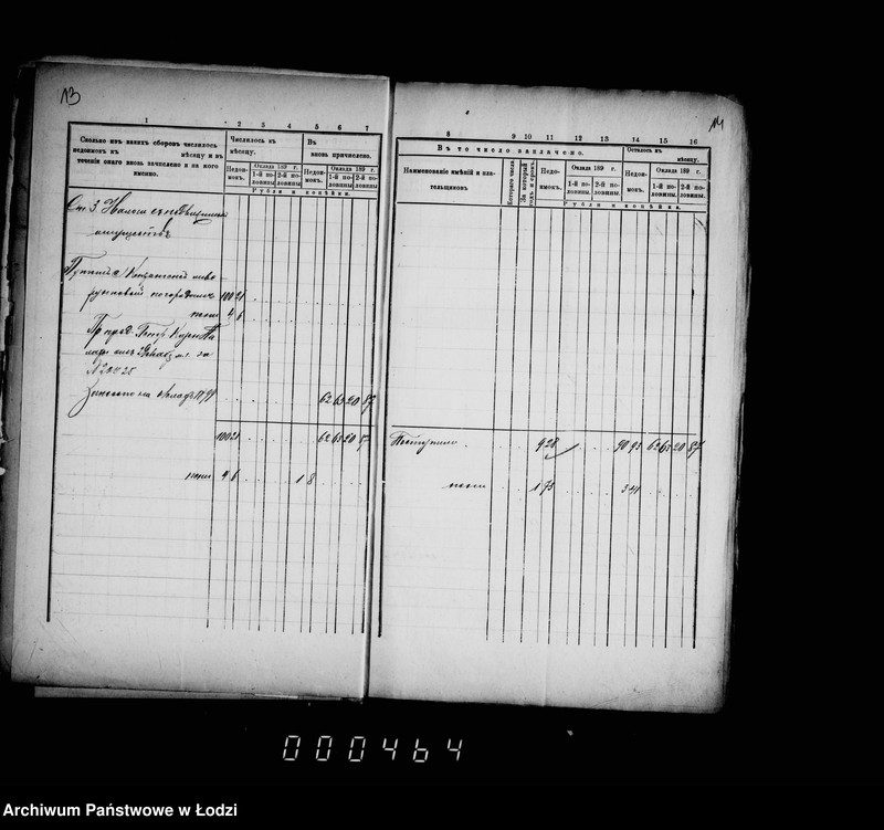 Obraz 13 z jednostki "O nedoimkach po knigam Uezdnago Kaznačejstva za I-uju polovinu 1899 g."