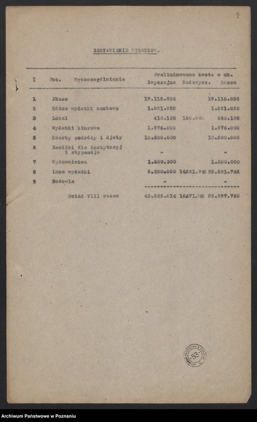 Obraz 9 z jednostki "[Zarząd Rybołówstwa] - sprawy budżetowe"