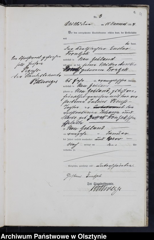 Obraz 6 z jednostki "Sterbe-Haupt-Register Nr 1 - 66"