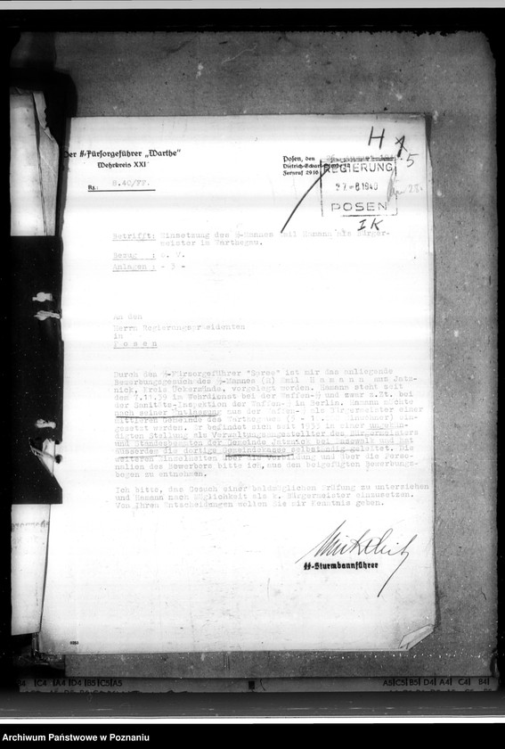 Obraz 10 z jednostki "Bewerbungen um Anstellung im Beamtendienst"