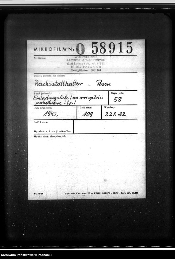 Obraz 2 z jednostki "Einladungsliste (na uroczystości państwowe itp.)"