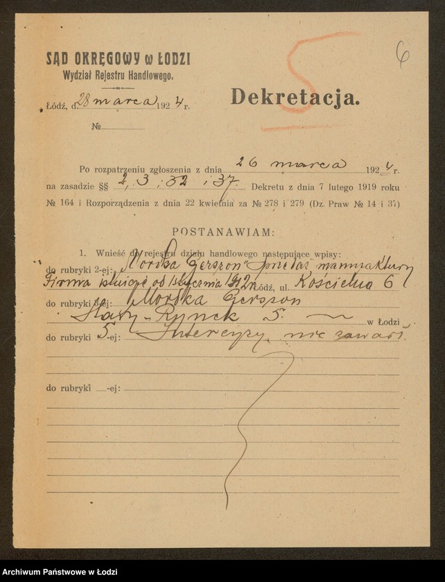 Obraz 8 z jednostki "Gerszon Mordka- sprzedaż manufaktury"