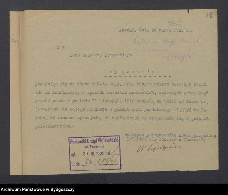 image.from.unit.number "[Kontrakty rządu niemieckiego dot. majątków, praw i interesów związanych z przejęciem terytorium byłego zaboru pruskiego]"