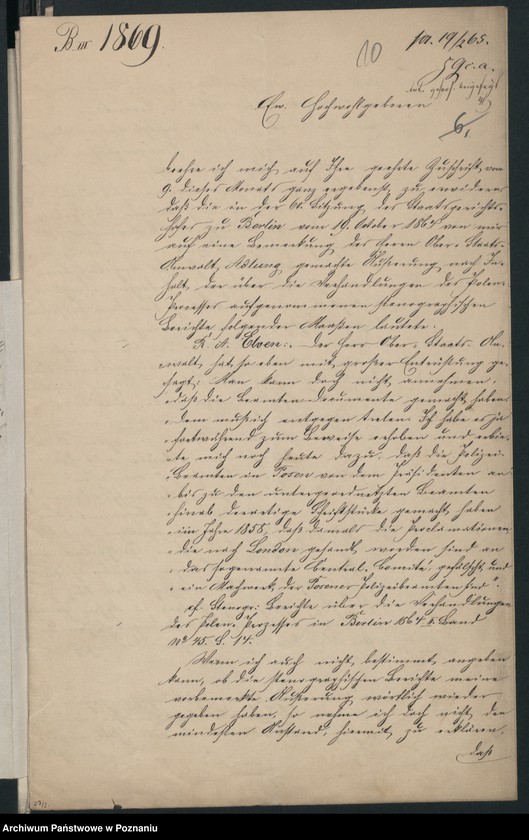 Obraz 13 z jednostki "Klage der Posener Polizeibeamten gegen den Rechtsanwalt Elven in Köln wegen Beamtenbeleidigung im Działyński - Prozess"