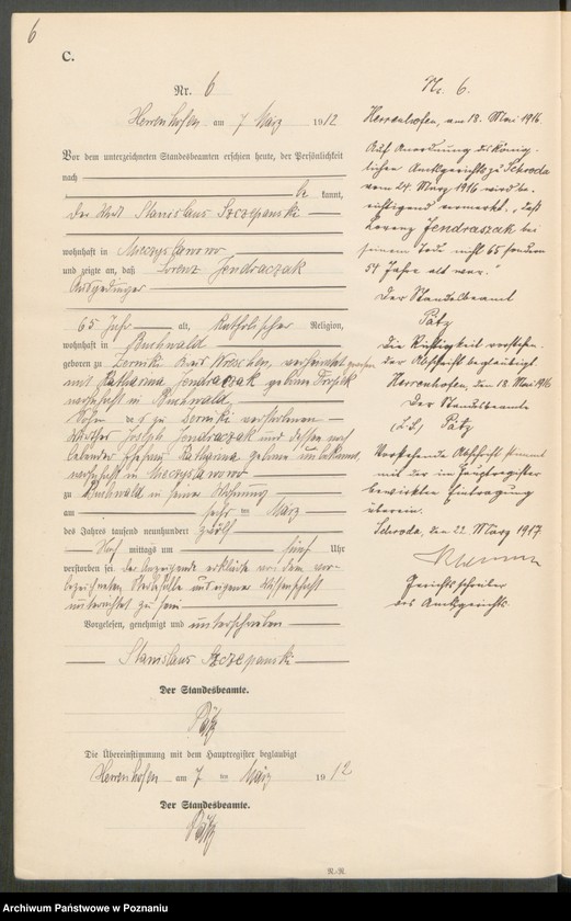 Obraz 8 z jednostki "Sterbe-Neben-Register"