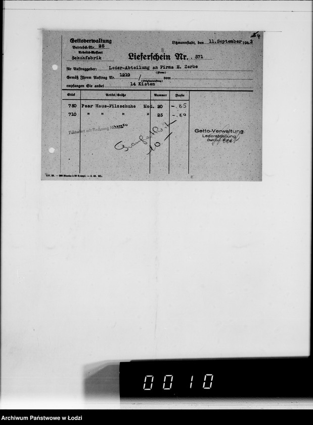 Obraz 8 z jednostki "F-ma E.Zerbe, L